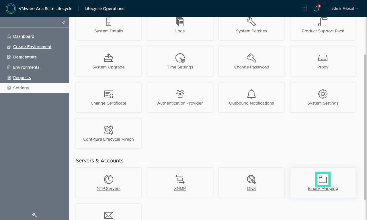 Binary Mapping in Lifecycle Manager